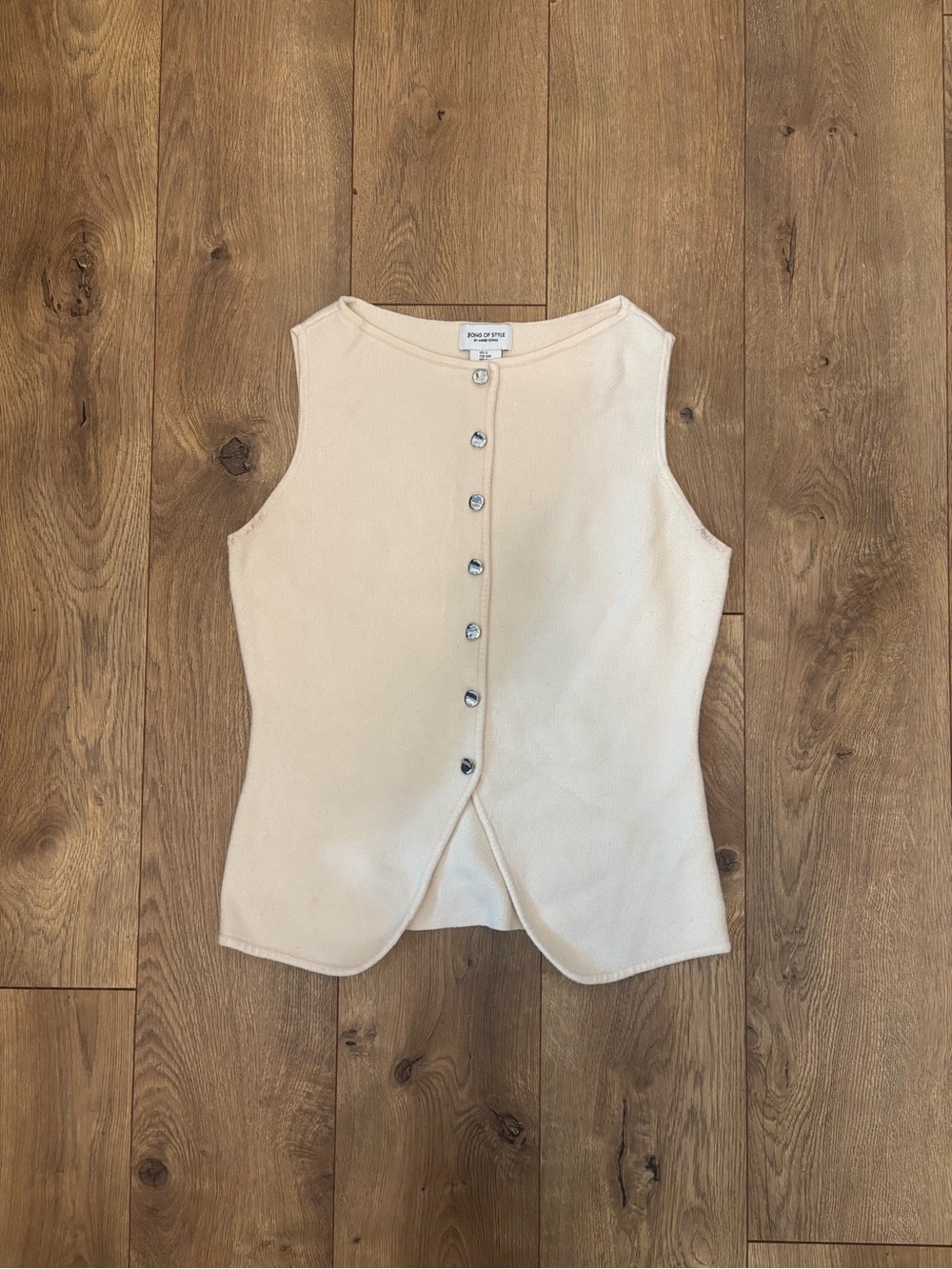 Song of Style by Aimee Song Cream Knit Button-Front Vest